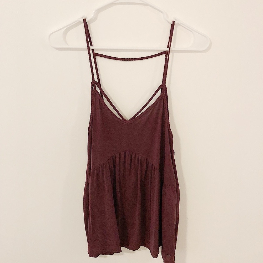 Dark red, purple tank top